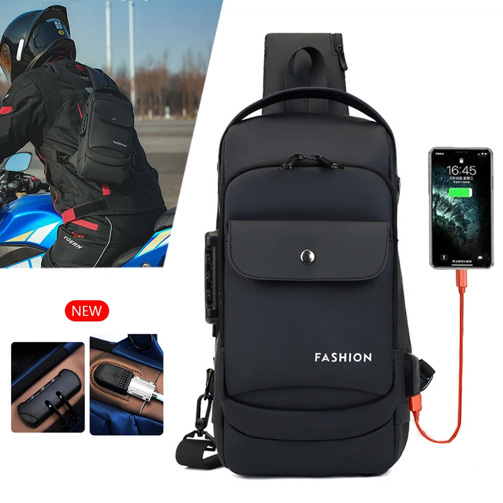 Travel Backpack Anti Theft - حقيبة صدر رجالية متعددة الاستخدامات، يمكن