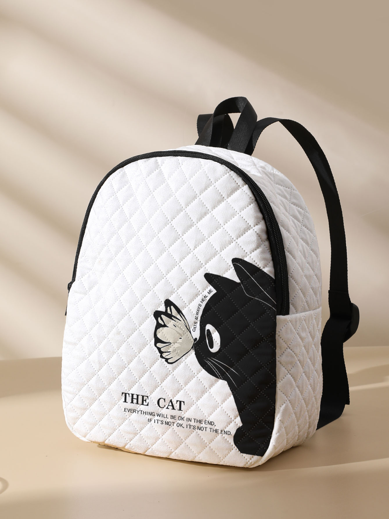 حقيبة ظهر مبطنة مدمجة بطبعة فر - مراجعة Mini Backpack Purse وسعره