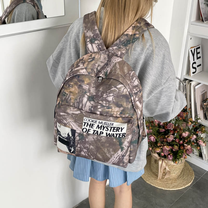 للجنسين ريترو التمويه نمط حقيب - مراجعة Canvas Backpack Casual وسعره