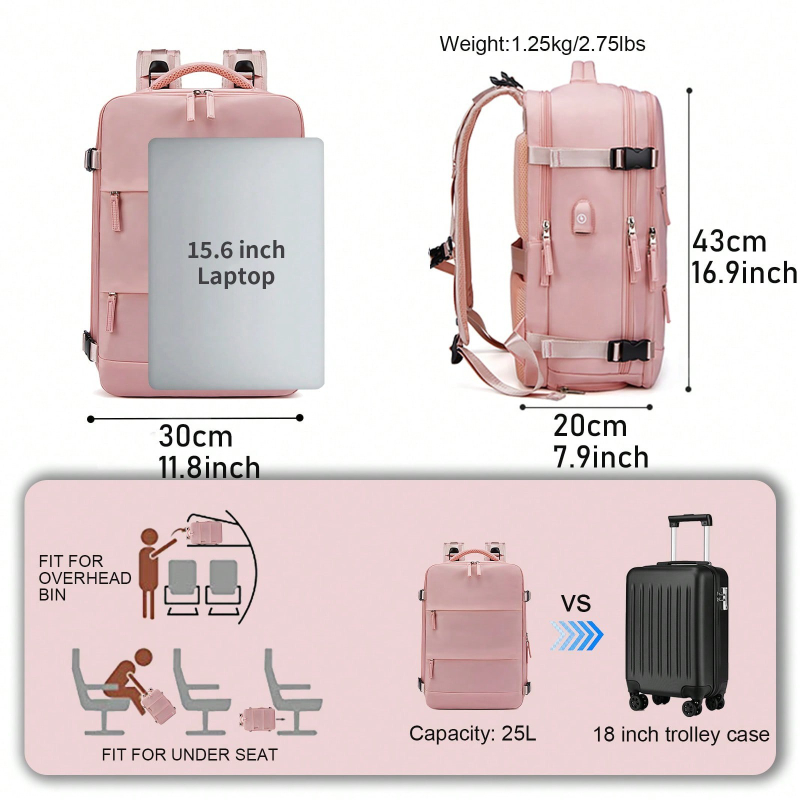 حقيبة ظهر للسفر مضادة للسرقة ل - مراجعة Travel Backpack Anti Theft وسعره